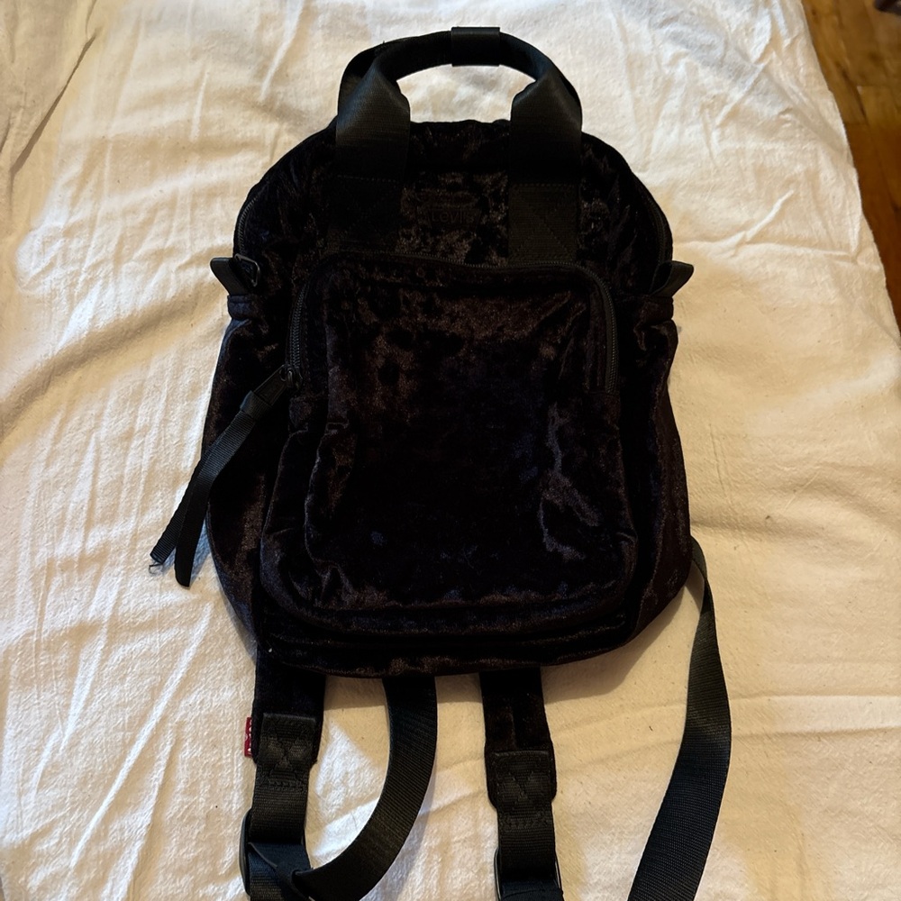 Levi’s Black Velvet Mini Backpack